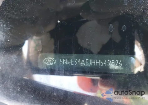 2017 Hyundai Sonata Sport z USA, uszkodzony, nr VIN 5NPE34AF1HH549826